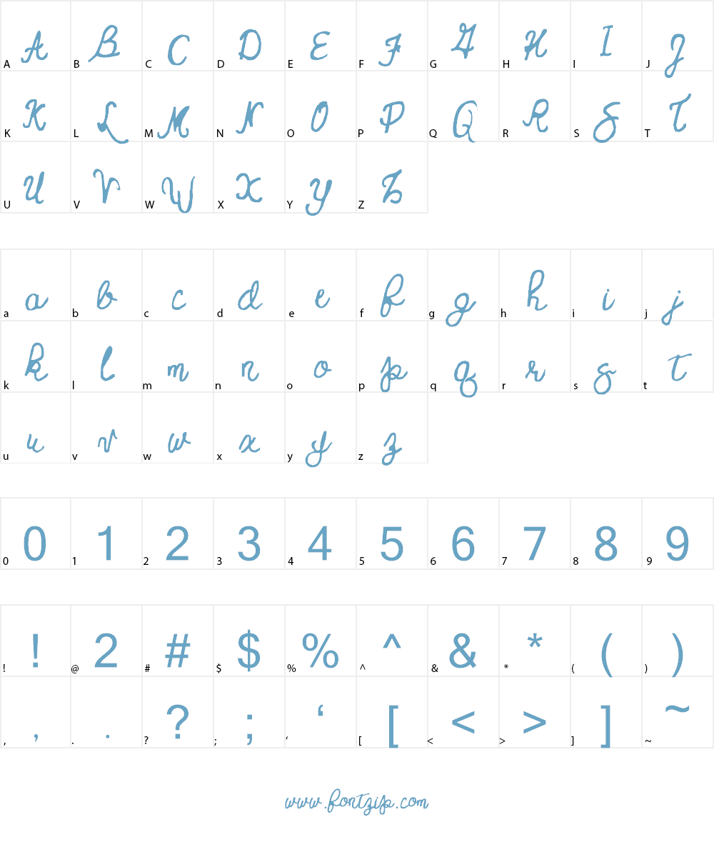 Woozy Wobble Demo Font Character